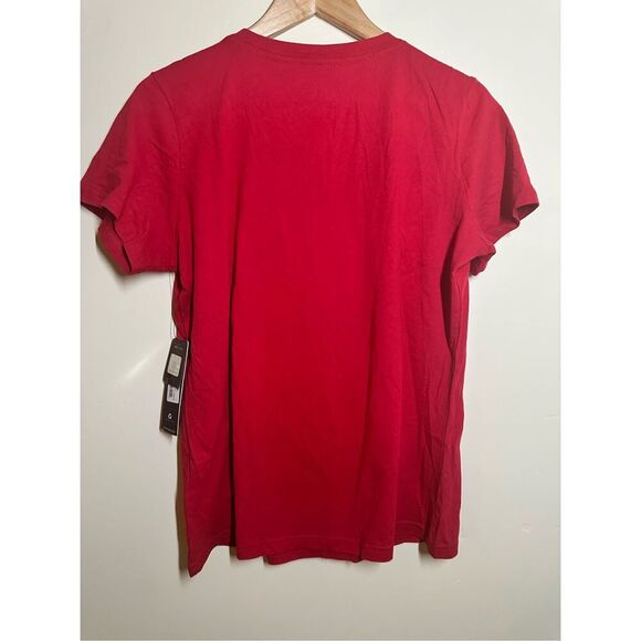 GIII 4Her San Francisco Forty Niners V Neck Red Game Day Shirt Size Large - Picture 6 of 6